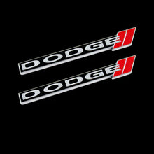 Load image into Gallery viewer, BRAND NEW UNIVERSAL 2PCS 3D DODGE METAL STEEL TRUNK EMBLEM BADGE STICKER
