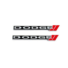 Load image into Gallery viewer, BRAND NEW UNIVERSAL 2PCS 3D DODGE METAL STEEL TRUNK EMBLEM BADGE STICKER