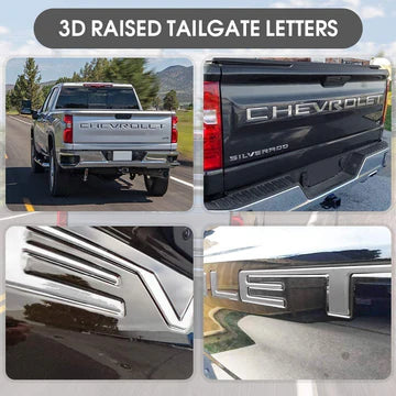 BRAND NEW 2019-2023 CHEVROLET SILVERADO 1500 2500 3500 CHROME TAILGATE LETTERS ABS 3D INSERTS