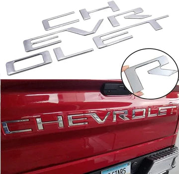 BRAND NEW 2019-2023 CHEVROLET SILVERADO 1500 2500 3500 CHROME TAILGATE LETTERS ABS 3D INSERTS