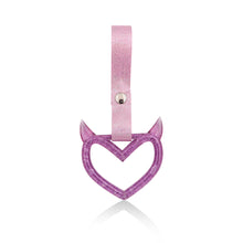 Load image into Gallery viewer, Brand New Devil Demon Heart Pink Glitter JDM TSURIKAWA Ring Subway Train Bus Handle Strap Charm Drift