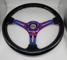 Load image into Gallery viewer, Brand New 350mm 14&quot; Universal BRIDE Deep Dish ABS Racing Steering Wheel Black With Neo-Chrome Spoke