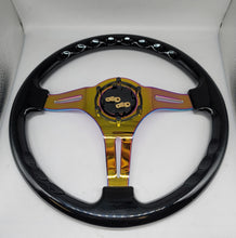 Load image into Gallery viewer, Brand New 350mm 14&quot; Universal BRIDE Deep Dish ABS Racing Steering Wheel Black With Neo-Chrome Spoke