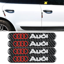 Load image into Gallery viewer, Brand New 4PCS AUDI Real Carbon Fiber Black Car Trunk Side Fenders Door Badge Scratch Guard Sticker