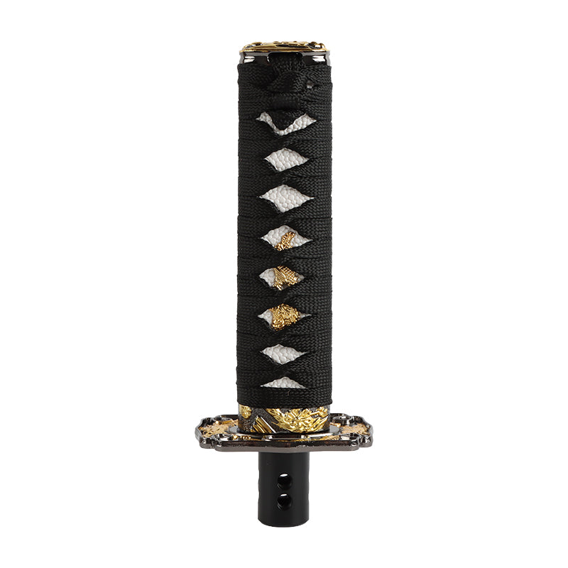 Brand New Universal 20CM Car Samurai Sword Black/White Automatic Gear Shift Knob Shifter Katana Metal