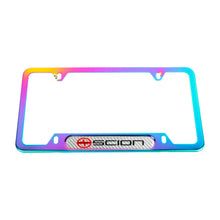 Load image into Gallery viewer, Brand New Universal 2PCS Scion Neo Chrome Metal License Plate Frame