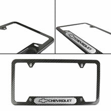 Load image into Gallery viewer, Brand New Universal 1PCS CHEVROLET Carbon Fiber Look Metal License Plate Frame