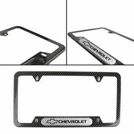 Brand New Universal 1PCS CHEVROLET Carbon Fiber Look Metal License Plate Frame