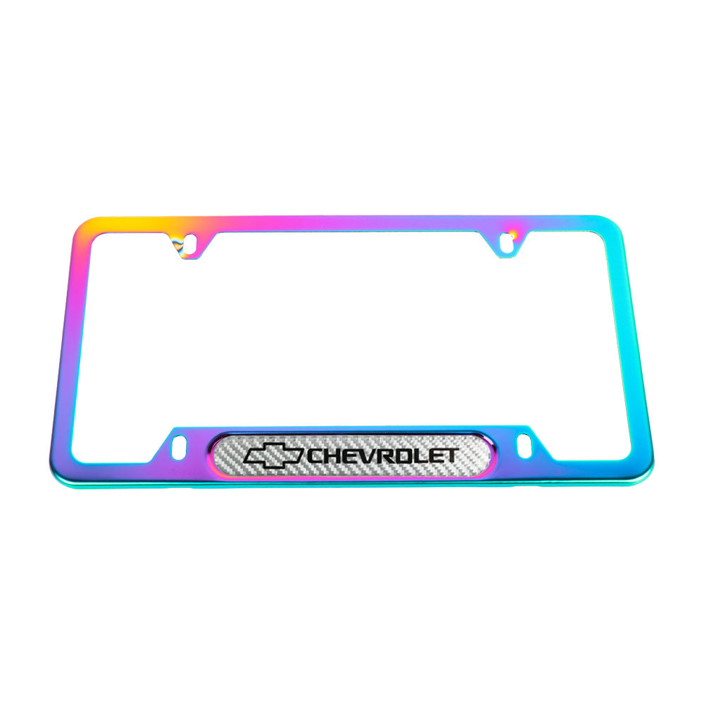 Brand New Universal 1PCS Chevrolet Neo Chrome Metal License Plate Frame