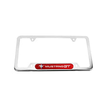 Load image into Gallery viewer, Brand New Universal 2PCS FORD MUSTANG GT Chrome Metal License Plate Frame