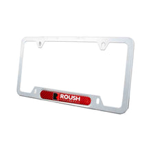 Load image into Gallery viewer, Brand New Universal 2PCS Roush Performance Silver Metal License Plate Frame
