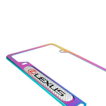 Load image into Gallery viewer, Brand New Universal 2PCS LEXUS Neo Chrome Metal License Plate Frame
