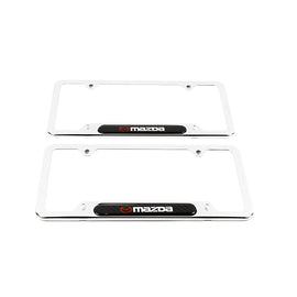 Brand New Universal 1PCS MAZDA Chrome Metal License Plate Frame