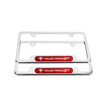Load image into Gallery viewer, Brand New Universal 2PCS FORD MUSTANG GT Chrome Metal License Plate Frame