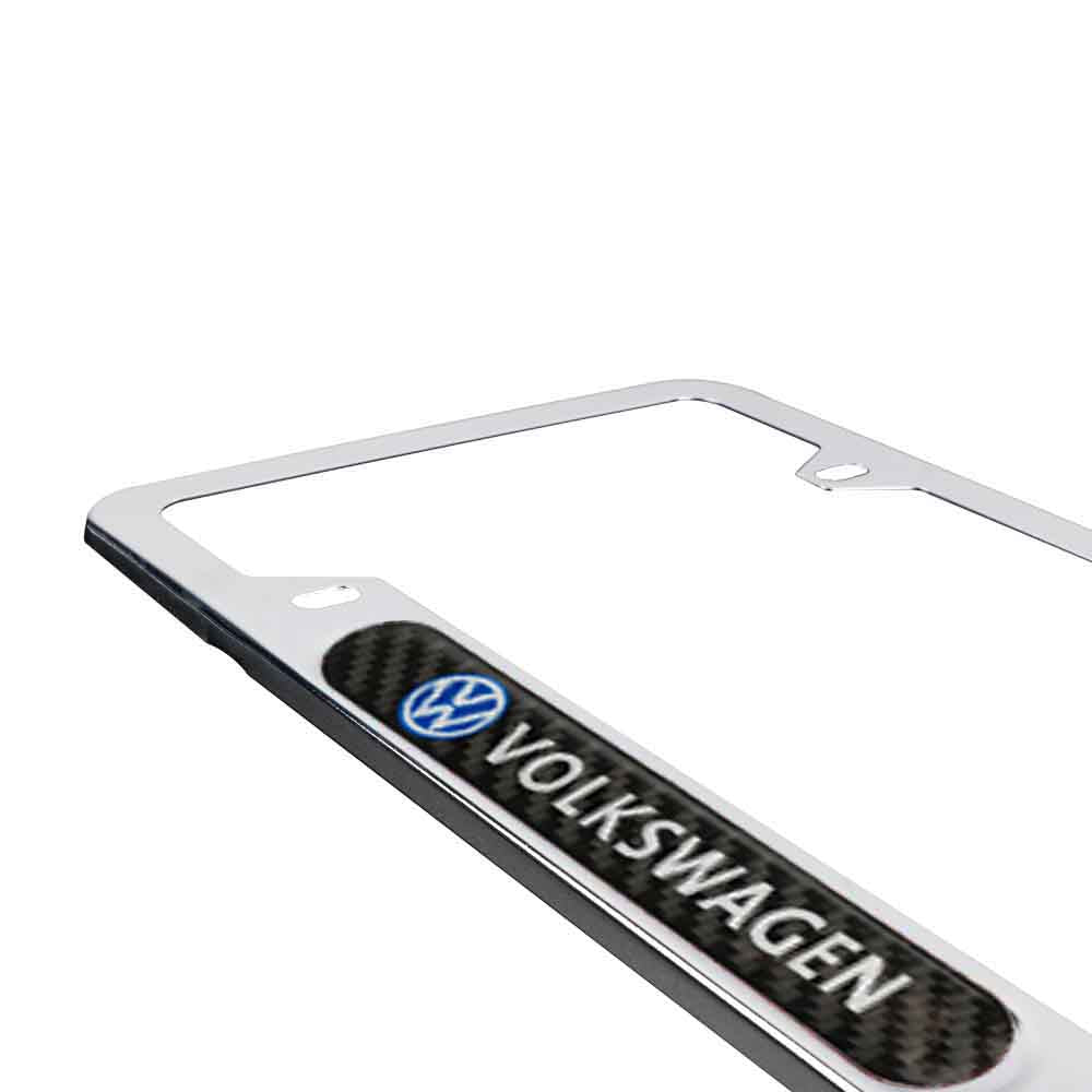 Brand New Universal 1PCS VOLKSWAGEN Chrome Metal License Plate Frame