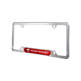 Brand New Universal 1PCS FORD MUSTANG GT Chrome Metal License Plate Frame
