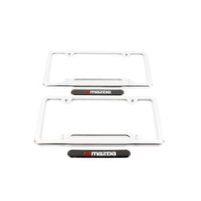 Load image into Gallery viewer, Brand New Universal 2PCS MAZDA Chrome Metal License Plate Frame