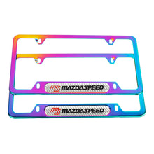Load image into Gallery viewer, Brand New Universal 2PCS Mazdaspeed Neo Chrome Metal License Plate Frame