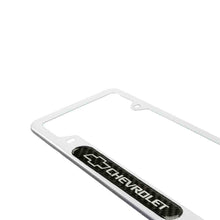 Load image into Gallery viewer, Brand New Universal 2PCS Chevrolet Silver Metal License Plate Frame
