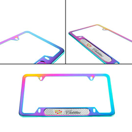 Brand New Universal 1PCS Cadillac Neo Chrome Metal License Plate Frame
