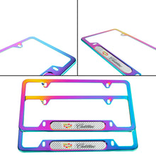 Load image into Gallery viewer, Brand New Universal 2PCS Cadillac Neo Chrome Metal License Plate Frame