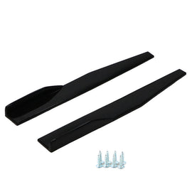 Brand New 2PCS Universal ABS Glossy Black Side Skirt Rocker Splitters Winglet Diffuser 31