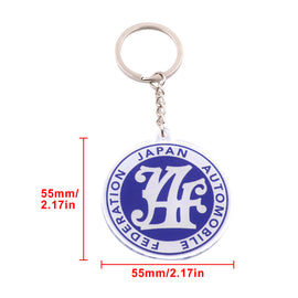 BRAND NEW BLUE JAF JAPAN AUTOMOBILE FEDERATION KEYCHAIN JDM Racing Car Styling Keychain Drift Key Phone Holder