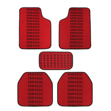 Load image into Gallery viewer, Brand New 5PCS Bride Red / Black Graduation Color Hybrid Racing Fabric Floor Mats Interior Carpets Universal