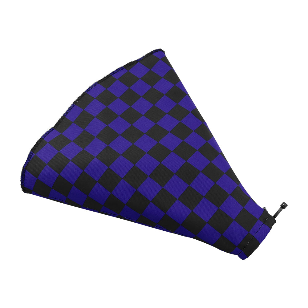 Brand New Universal Checkered Blue Black Stitch Fabric Gear Manual Shifter Shift Knob Boot