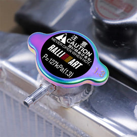 Brand New JDM 1.3bar 15mm Ralliart Racing Neo Chrome Radiator Cap S Type For Mitsubishi