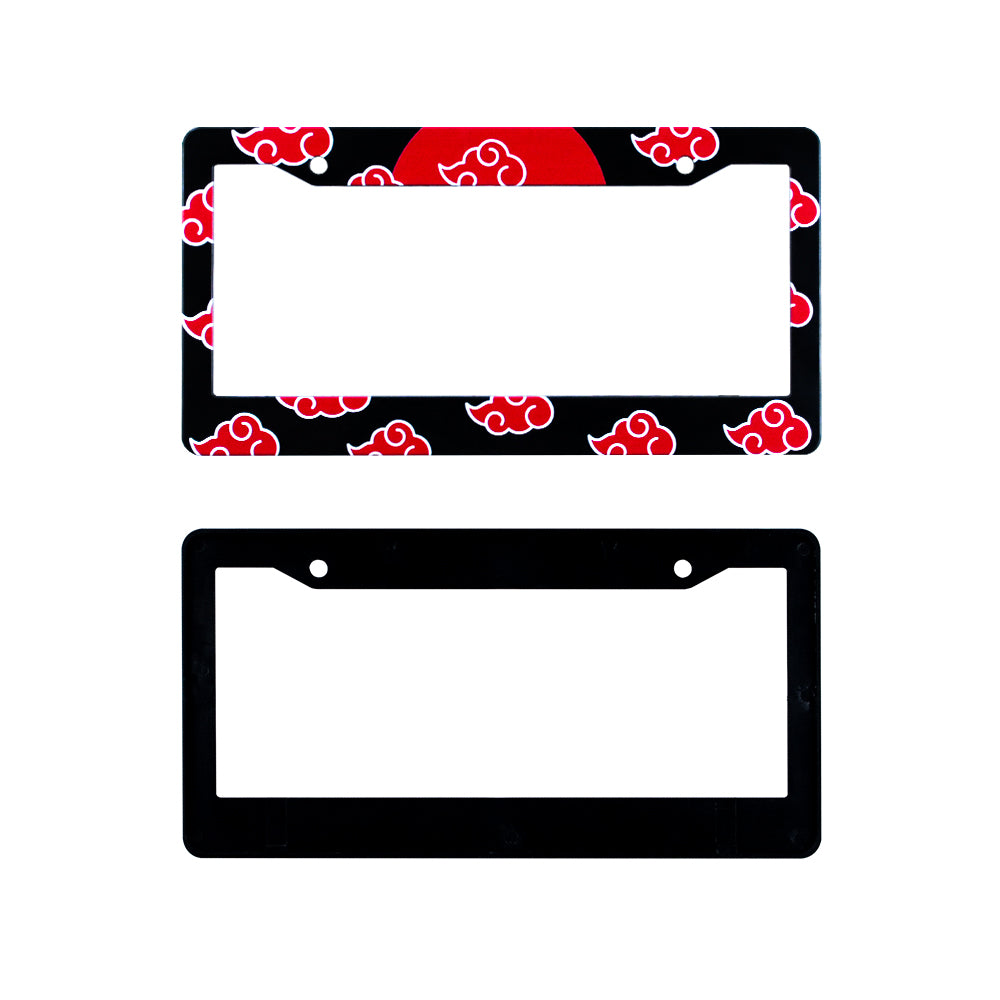 Brand New Universal 1PCS JDM NARUTO AKATSUKI CLOUD ABS Plastic Black License Plate Frame