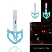 Load image into Gallery viewer, Brand New Devil Demon Broken Heart Teal Glow In The Dark JDM TSURIKAWA Ring Subway Train Bus Handle Strap Charm Drift