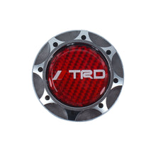 Load image into Gallery viewer, Brand New Toyota TRD Real Carbon Fiber Sticker ALUMNIUM Gunmetal Billet Engine Oil FILLER Cap