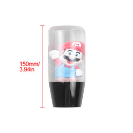 Brand New Universal Super Mario Character Crystal Clear Stick Car Manual Gear Shift Knob Shifter Lever Cover
