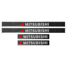 Load image into Gallery viewer, Brand New 4PCS Universal Mitsubishi Real Carbon Fiber Black Car Door Scuff Sill Cover Panel Step Protector