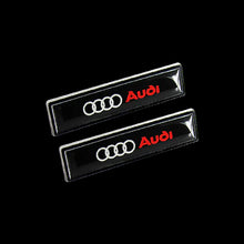Load image into Gallery viewer, BRAND NEW 2PCS AUDI BLACK LUXURY AUTO CAR BODY FENDER METAL EMBLEM BADGE STICKER DECAL