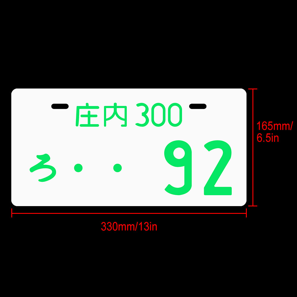 Brand New Universal JDM 92 Aluminum Japanese License Plate Led Light Plate