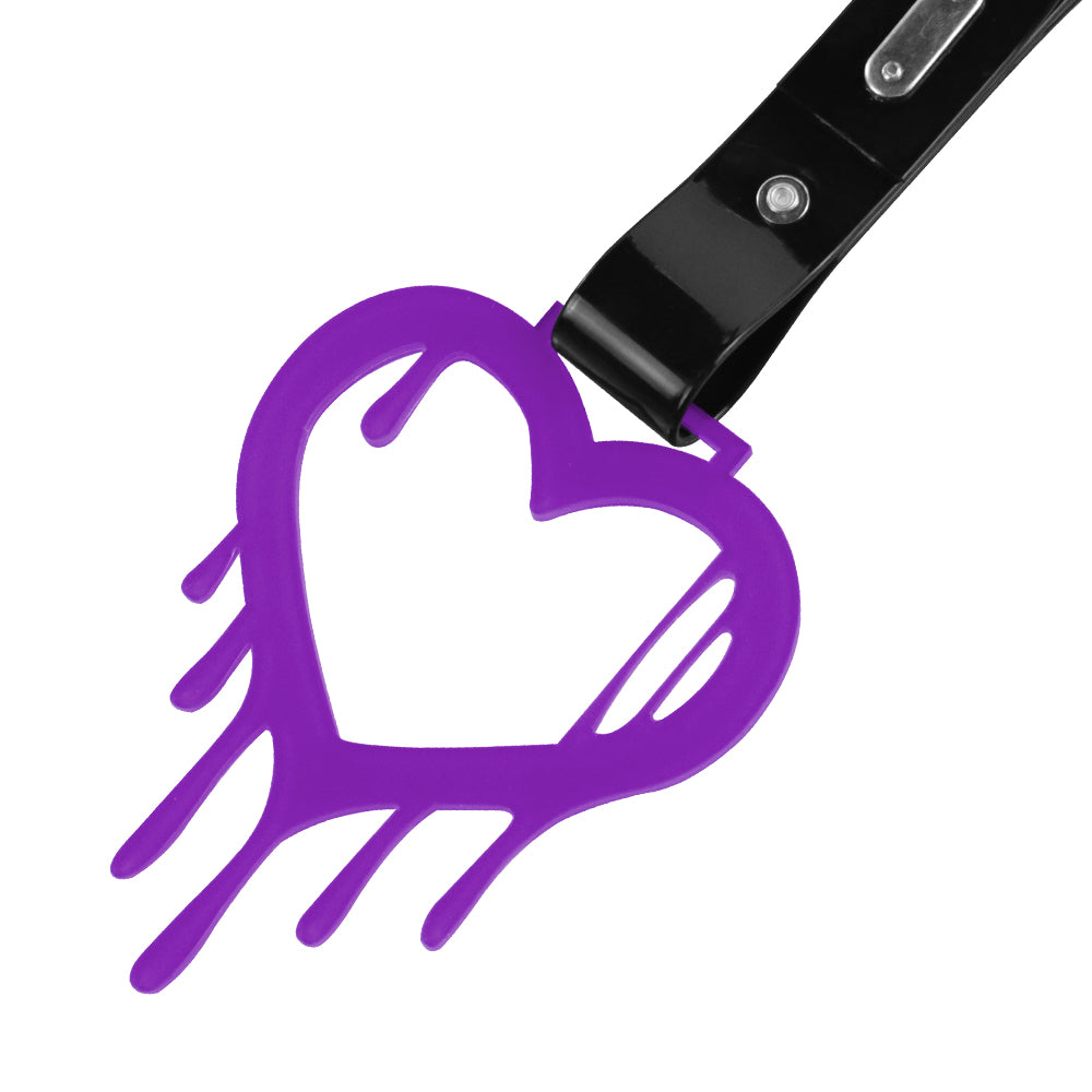 Brand New Drip Heart Purple JDM TSURIKAWA Ring Subway Train Bus Handle Black Strap Charm Drift