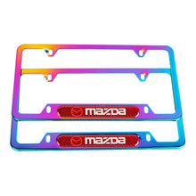Load image into Gallery viewer, Brand New Universal 2PCS Mazda Neo Chrome Metal License Plate Frame