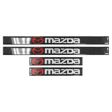 Load image into Gallery viewer, Brand New 4PCS Universal Mazda Real Carbon Fiber Black Car Door Scuff Sill Cover Panel Step Protector