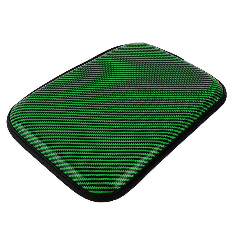 BRAND NEW UNIVERSAL CARBON FIBER GREEN Car Center Console Armrest Cushion Mat Pad Cover