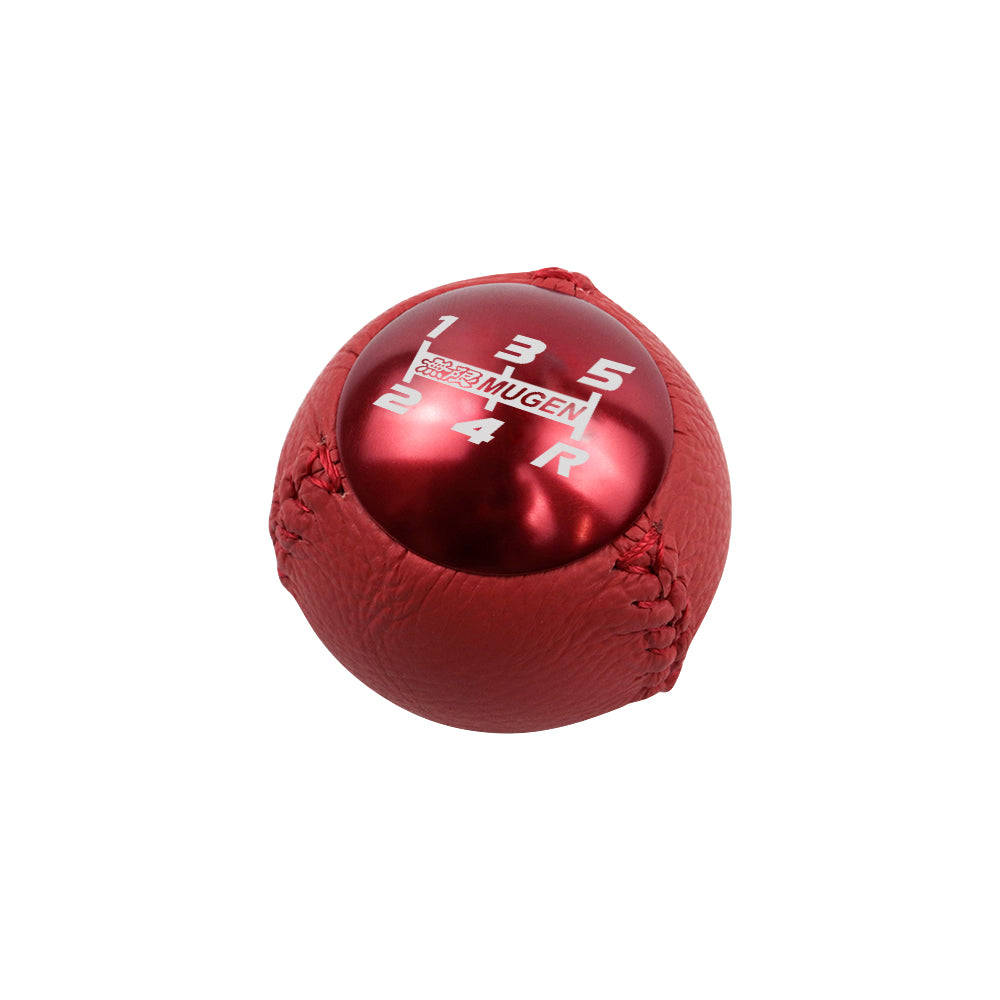 BRAND NEW JDM Mugen Leather 5 Speed Shift Knob RED HONDA CRZ Type R Civic FA5 FG2 SI