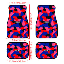 Load image into Gallery viewer, Brand New Universal 4PCS V10 RECARO CAMOUFLAGE STYLE Racing Fabric Car Floor Mats Interior Carpets