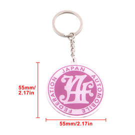 BRAND NEW LIGHT PINK JAF JAPAN AUTOMOBILE FEDERATION KEYCHAIN JDM Racing Car Styling Keychain Drift Key Phone Holder