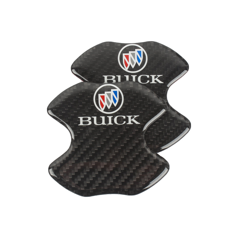 BRAND NEW UNIVERSAL 2PCS BUICK REAL CARBON FIBER ANTI-SCRATCH DOOR HANDLE PROTECTOR