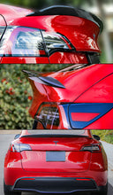 Load image into Gallery viewer, Brand New 2020-2023 Tesla Model Y Real Carbon Fiber V-Style Trunk Spoiler Wing