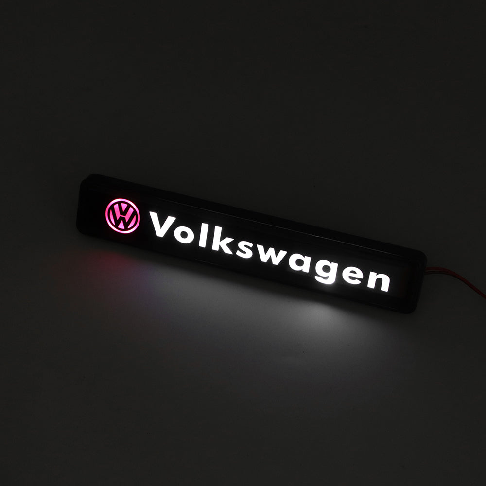 BRAND NEW 1PCS VOLKSWAGEN LED LIGHT CAR FRONT GRILLE BADGE ILLUMINATED DECAL STICKER