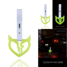 Load image into Gallery viewer, Brand New Devil Demon Broken Heart Yellow Glow In The Dark JDM TSURIKAWA Ring Subway Train Bus Handle Strap Charm Drift
