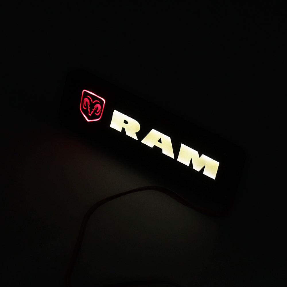 BRAND NEW 1PCS DODGE RAM NEW LED LIGHT CAR FRONT GRILLE BADGE ILLUMINATED DECAL STICKER