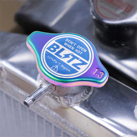 Brand New JDM 1.3bar 9mm Blitz Racing Neo Chrome Racing Cap High Pressure Radiator Cap For Universal